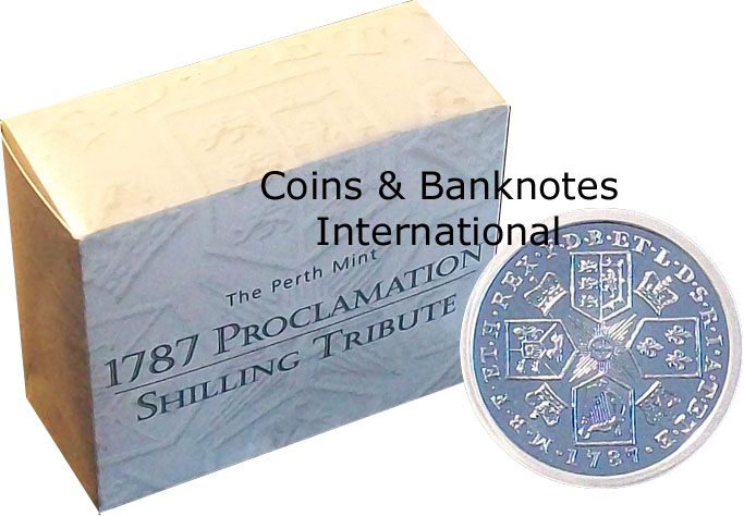 2008 Australia silver 50 Cents (1787 Proclamation Shilling)